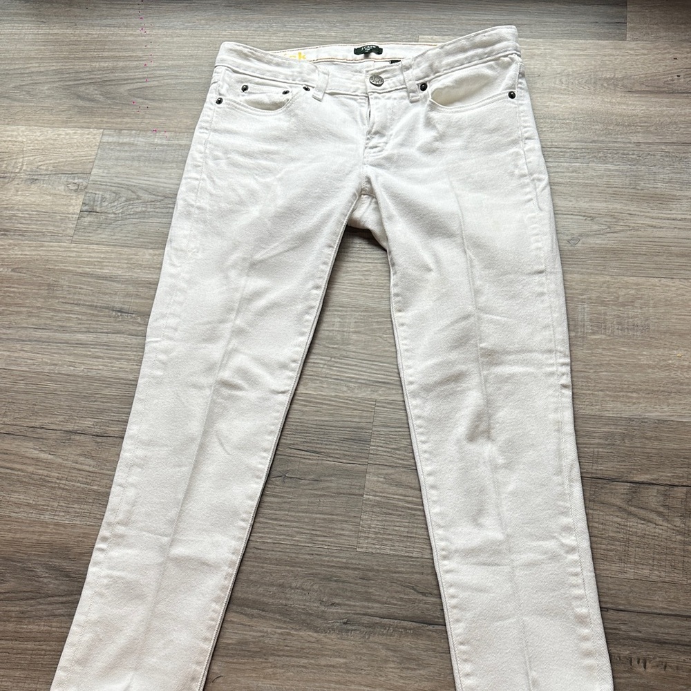 J. Crew Women's Cream Skinny Jeans